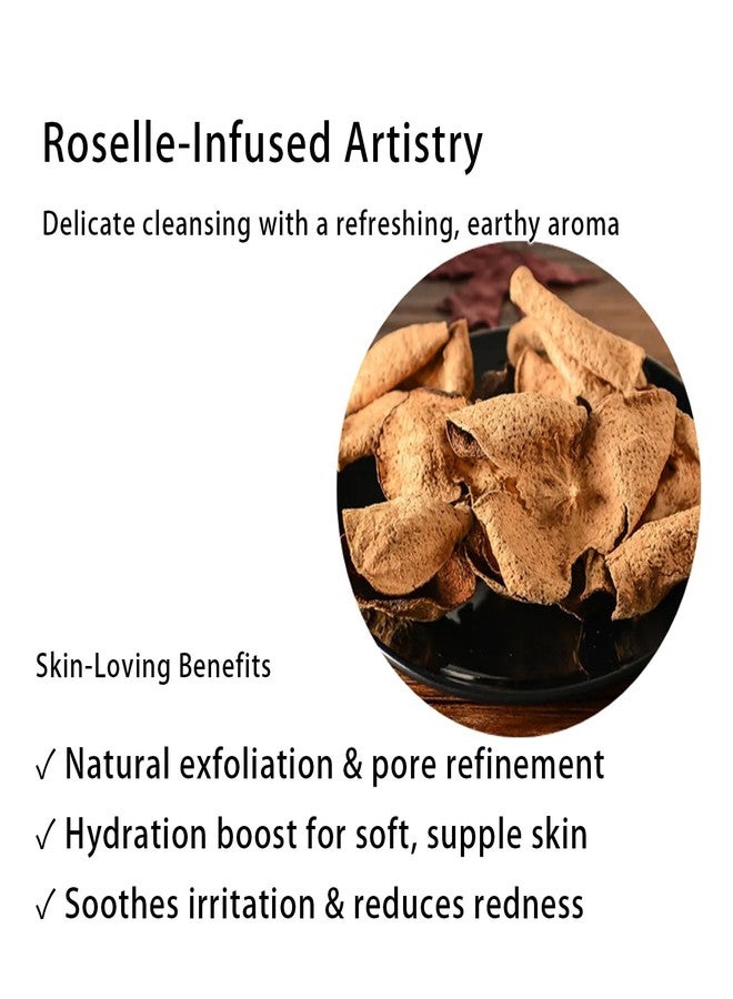 Grospe Roselle & Pear Wood Handmade Soap Bar - Cold-Processed Artisan Soap with Botanical Oils, Gentle Cleansing for Face & Body, 2.8oz (1 Bar) - Image 5